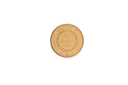 null France
2è Rép.
20 francs "Génie" 1848 A M 1171