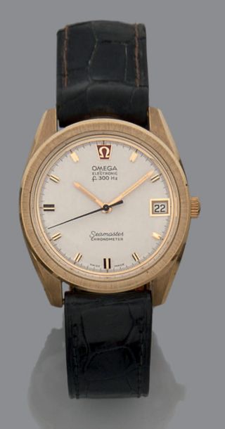 OMEGA Seamaster Chronometer Vers 1970
Rare modèle homme en plaqué or à diapason....
