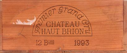 null 12 B CHÂTEAU HAUT BRION (Caisse Bois d'origine) 1 e.l.a. GCC1 Graves 1993