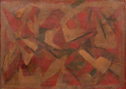 Oscar GAUTHIER (1921-2009) Abstraction en couleur, 1951
Huile sur toile, signée en...