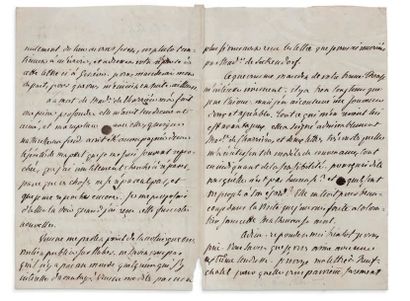 CONSTANT BENJAMIN (1767-1830) L.A., Genève 3 mars 1806, [à Therese
HUBER]; 3 pages...