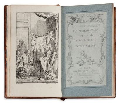 JEAN DE LA BRUYERE (1645-1696) Les Caractères Paris, E. David père, 1750. 2 volumes...