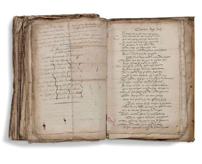  RECUEIL POÉTIQUE. MANUSCRIT, XVIe-XVIIIe siècles; 405 feuillets in-fol. ou in-4...