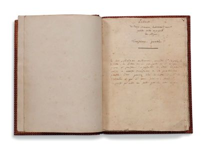ROUSSEAU Jean-Jacques (1712-1778) MANUSCRIT autographe, Lettres de deux amans, habitans...