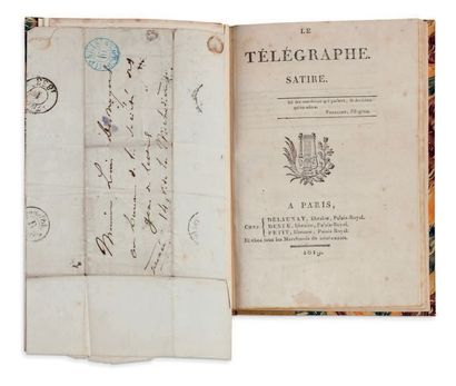 Victor Hugo (1802-1885) Le Télégraphe. Satire. A Paris, chez Delaunay, Dentu, Petit...