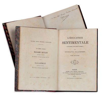 Gustave flaubert (1821-1880) L'Education sentimentale.
P. Lévy 1870. 2 vol. in-8...