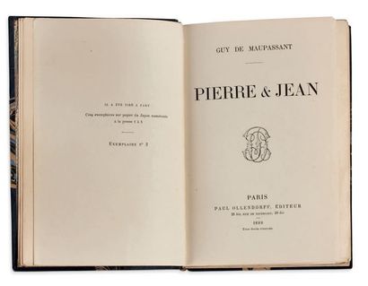 Guy de MAUPASSANT Pierre et Jean.
Paris, Paul Ollendroff, 1888. In-12
(186x126),...