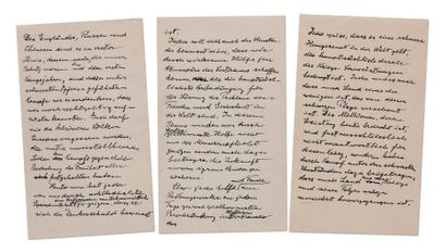 EINSTEIN ALBERT (1879-1955). MANUSCRIT autographe, [1945- 1946?]; 3 pages sur 3 feuillets...