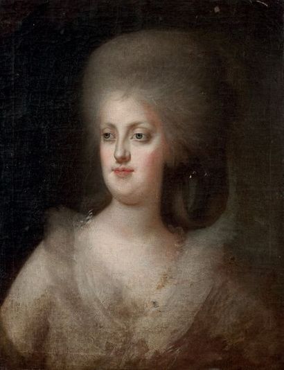 ATTRIBUÉ À CAMILLO LANDINI (1776-1821) 
Portrait de Marie-Caroline d'Autriche (1752-1814),...