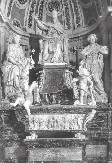 ATTRIBUÉ À ERCOLE FERRATA (CÔME, 1610 - ROME, 1686) 
Statue assise du pape Clément...