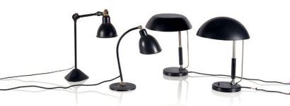 CHRISTIAN DELL (1893-1974) 
Lampe dite Polo popular
Métal, acier, fonte
H.: 40 cm.
Bünte...