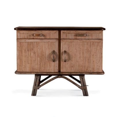 ADRIEN AUDOUX & FRIDA MINET Commode
Bois, bambou
60 x 100 x 40 cm.
Circa 1950