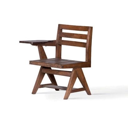 Pierre Jeanneret (1896-1967) 
Chaise dite Classroom Chair
Teck. 81.5 x 56 x 60 cm.
Circa...