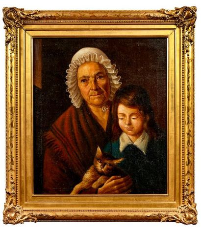 null ECOLE BELGE VERS 1830

Grand-mère au chat et à l’enfant

Huile sur toile

65...