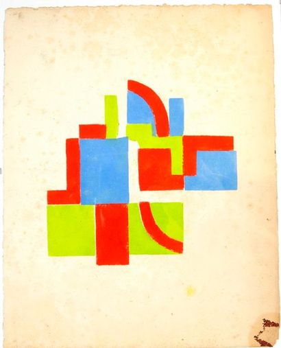 null SONIA DELAUNAY-TERK (1885-1979), ATTRIBUÉ À

Pochoir à sujet géométrique dans...