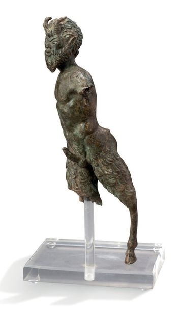 null RARE SATYRE. ART ROMAIN, IER S. AV. - IER S. AP. J.-C.
A RARE ROMAN BRONZE FIGURE...