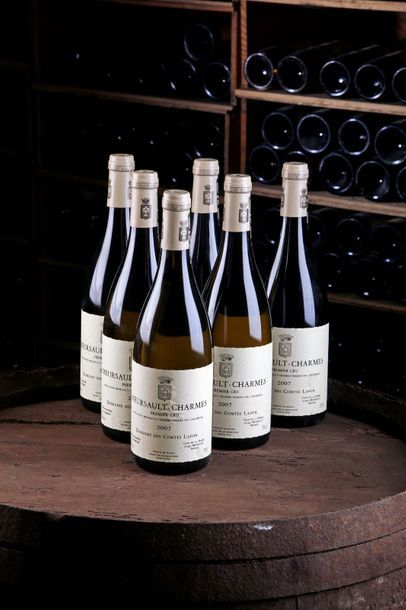 null 6 Blles Meursault "Charmes" 1er Cru - 2007 - Domaine des Comtes Lafon - état/...