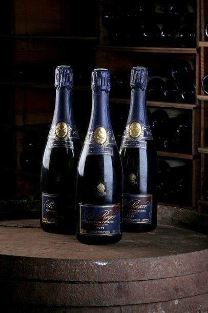 null 3 Blles Champagne "Cuvée Winston Churchill"- 1999 - Pol Roger - état/ condition:...