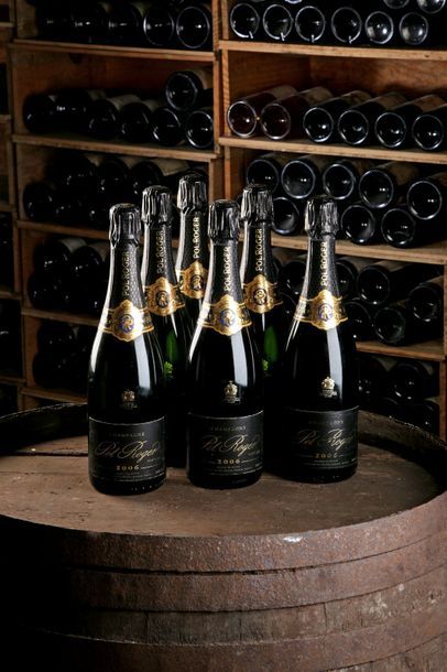 null 6 Blles Champagne - 2006 - Pol Roger - état/ condition: Coiffes et étiquettes...