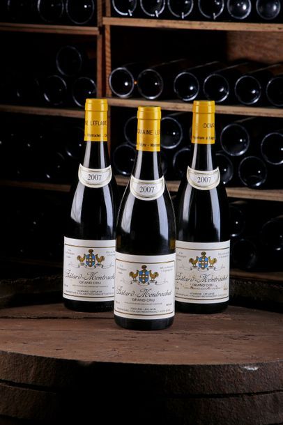 null 3 Blles Bâtard-Montrachet GC - 2007 - Domaine Leflaive - état/ condition: Deux...