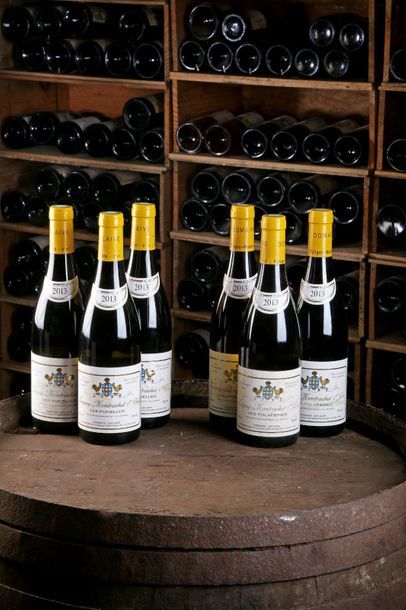 null MIX: 6 blles: 3 Blles Puligny-Montrachet 1er Cru "Les Folatières" - 2013 - Domaine...