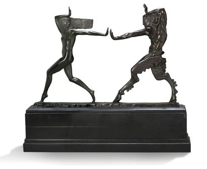 Pierre LE FAGUAYS (1892-1962) Centaure et déesse
Bronze à patine brune signé
Sur...