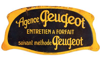 PEUGEOT Tôle peinte G. De-Andreis & Cie Marseille Etat d'usage Dim: 20 X 120 cm ...