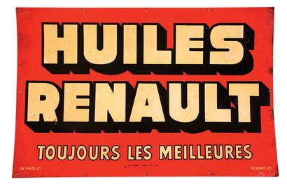 RENAULT Lot de 2 tôles peintes
TH Neuhaus et Courbet Sinémail Paris
Dim: 65 X 99...