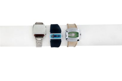 null LOT de 6 montres SEVENTIES avec affichage Digital.
Dont une JAZ à Diodes (affichage...