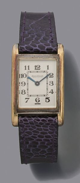 JAEGER LECOULTRE Rare Duoplan vers 1940.
Modèle homme or/acier rectangle.
Cadran...