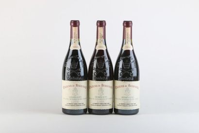  3 B CHATEAUNEUF DU PAPE Rouge (1 étiquette plissée) - 1994 - Château de Beaucas...