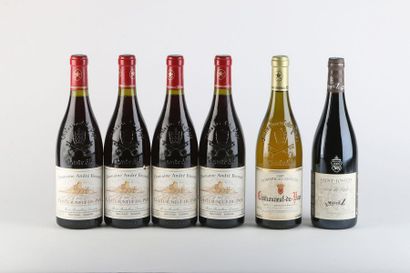 null 4 B CHATEAUNEUF DU PAPE Rouge (3 e.t.h. légères; 1 e.l.a.) - 2002 - André Brunel

1...