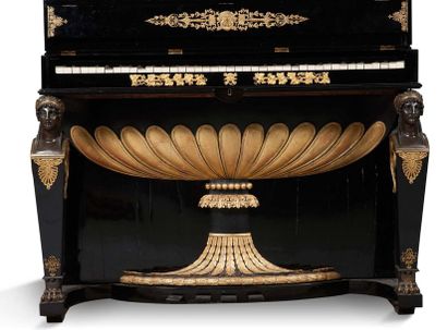 null EXCEPTIONNEL PIANO-GIRAFE AUX EFFIGIES DE L'EMPEREUR NAPOLÉON 1ER ET DE MARIE-LOUISE...