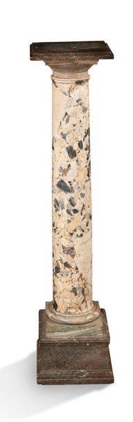 null COLONNE DORIQUE en marbre brèche XIXe siècle
H: 107 cm