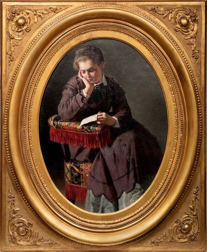 EUGÈNE-PIERRE GIRAUD (PARIS 1806-1881) La Lettre
Huile sur toile d'origine, à vue...