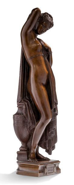 James PRADIER (1790-1852) Phryné
Bronze à patine mordorée Titré 'Phryné' en grec...