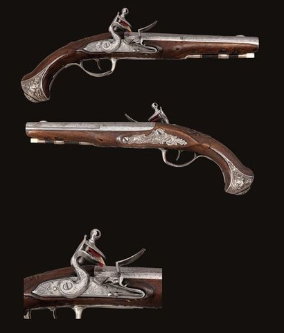 null Pistolet à silex italien. XVIIIe s.
Italian Flintlock pistol XVIIIth c.
Canon...