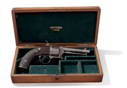 null Rare revolver Devisme modèle 1858/59, avec son coffret d'origine marqué «Devisme...