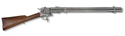 null Rare et exceptionnelle carabine revolver Le
Mat à deux canons.
Rare and exceptional...