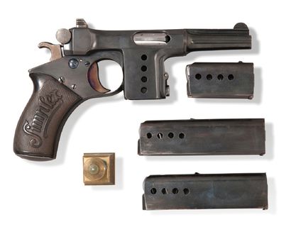 null Rare pistolet Bergmann Simplex, en coffret.
Rare automatic Bergmann Simple 8...