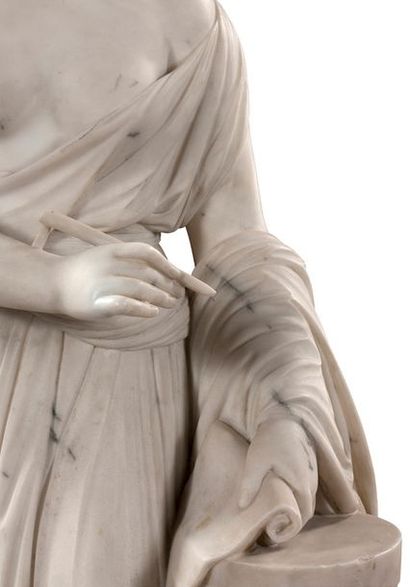 RINALDO RINALDI (PADOUE, 1793 - ROME, 1873) 
Vestale Groupe en marbre de Carrare

Signé...