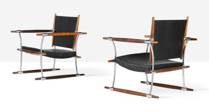 JENS HARALD QUISTGAARD (1919-2008) Paire de fauteuils dits Stokke chairs
Palissandre,...
