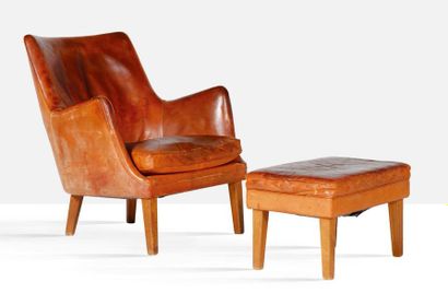 ARNE VODDER (1926-2009) Fauteuil et son ottoman
Cuir, bois
79 x 69 x 72 cm
Ivan Schlechter,...