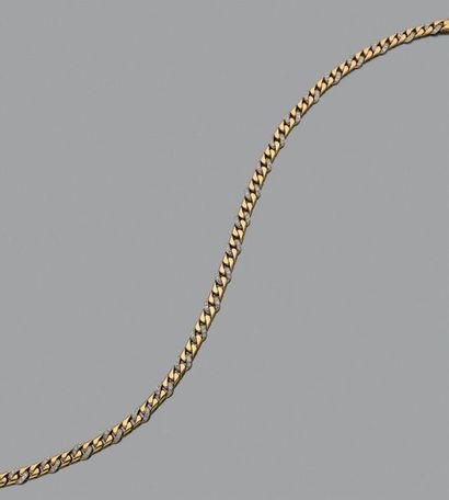 FRED Collier gourmette or 18K (750) et diamants
Pb.: 65.2gr

A gold and diamond necklace...