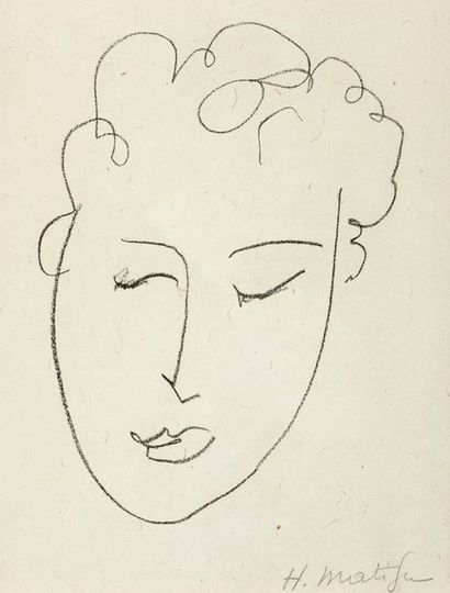 HENRI MATISSE (1869 - 1964) Frontispice pour «Pierres levées», poèmes de Jules Romains....