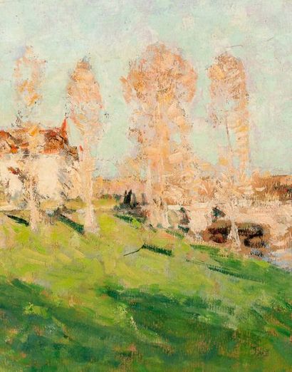Pierre Eugène MONTEZIN (1874-1946) Beau soir d'automne
Huile sur toile, signée en...