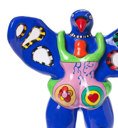 Niki de SAINT-PHALLE (1930-2002) L'Oiseau Amoureux, 2000
Résine, signée et numérotée...