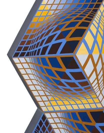 Victor VASARELY (1906-1997) AXO-AB
Acrylique sur bois peint, signé et numéroté EA...