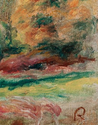 Auguste RENOIR (1841-1919) Paysage
Huile sur toile marouflée sur carton, monogrammée...