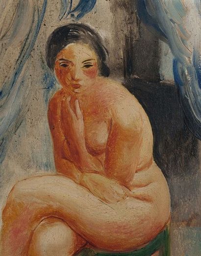 Moïse KISLING (1891-1953) Nu assis, 1923
Huile sur toile, signée en bas à droite
27...